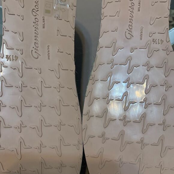 Gianvito Rossi Solana Buckle Napa Wedge Platform Sandals White Size 41.5/11.5 - Picture 9 of 12